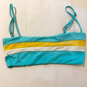 L Space Rebel Stripe Swimsuit Top - Medium